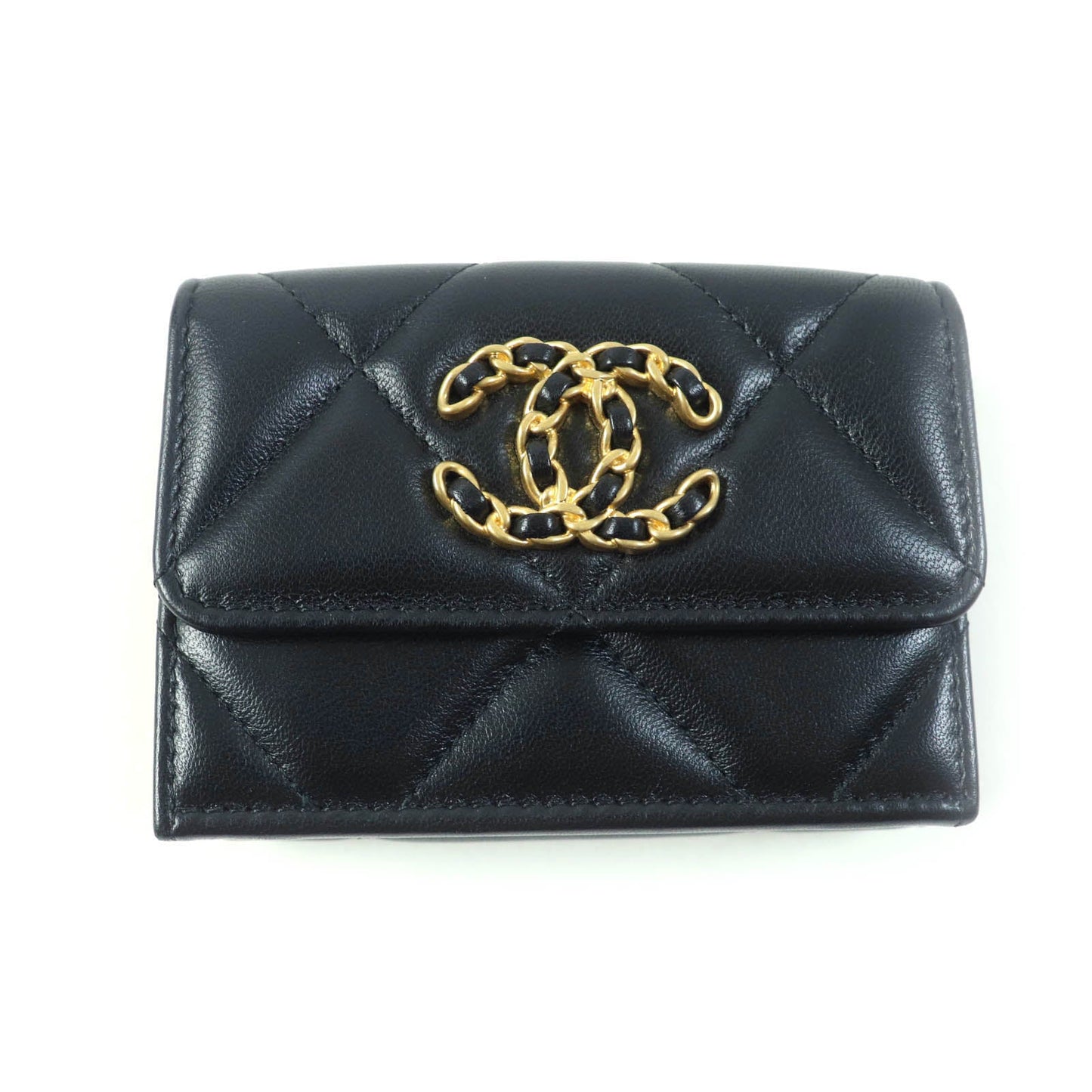CHANEL Tri-fold wallet AP1789 Main: Lambskin black 19 Small flap wallet Women