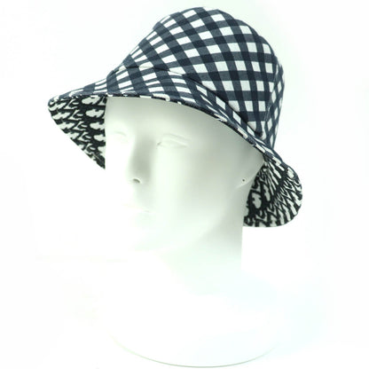Christian Dior hat 22VIC923I130 Main: 49% polyester, Main: 46% cotton, Main: 5% polyurethane, Lining: 49% polyester, Lining: 46% cotton: 5% polyurethane Navy Ivory Women 56