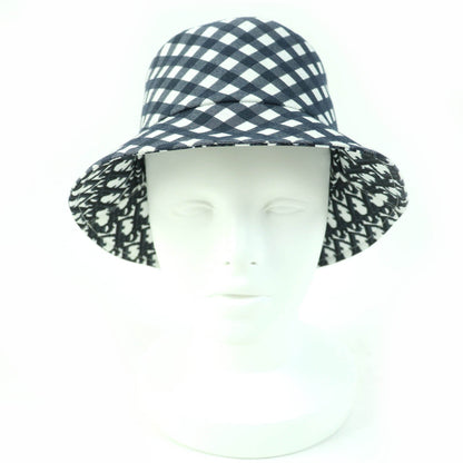 Christian Dior hat 22VIC923I130 Main: 49% polyester, Main: 46% cotton, Main: 5% polyurethane, Lining: 49% polyester, Lining: 46% cotton: 5% polyurethane Navy Ivory Women 56