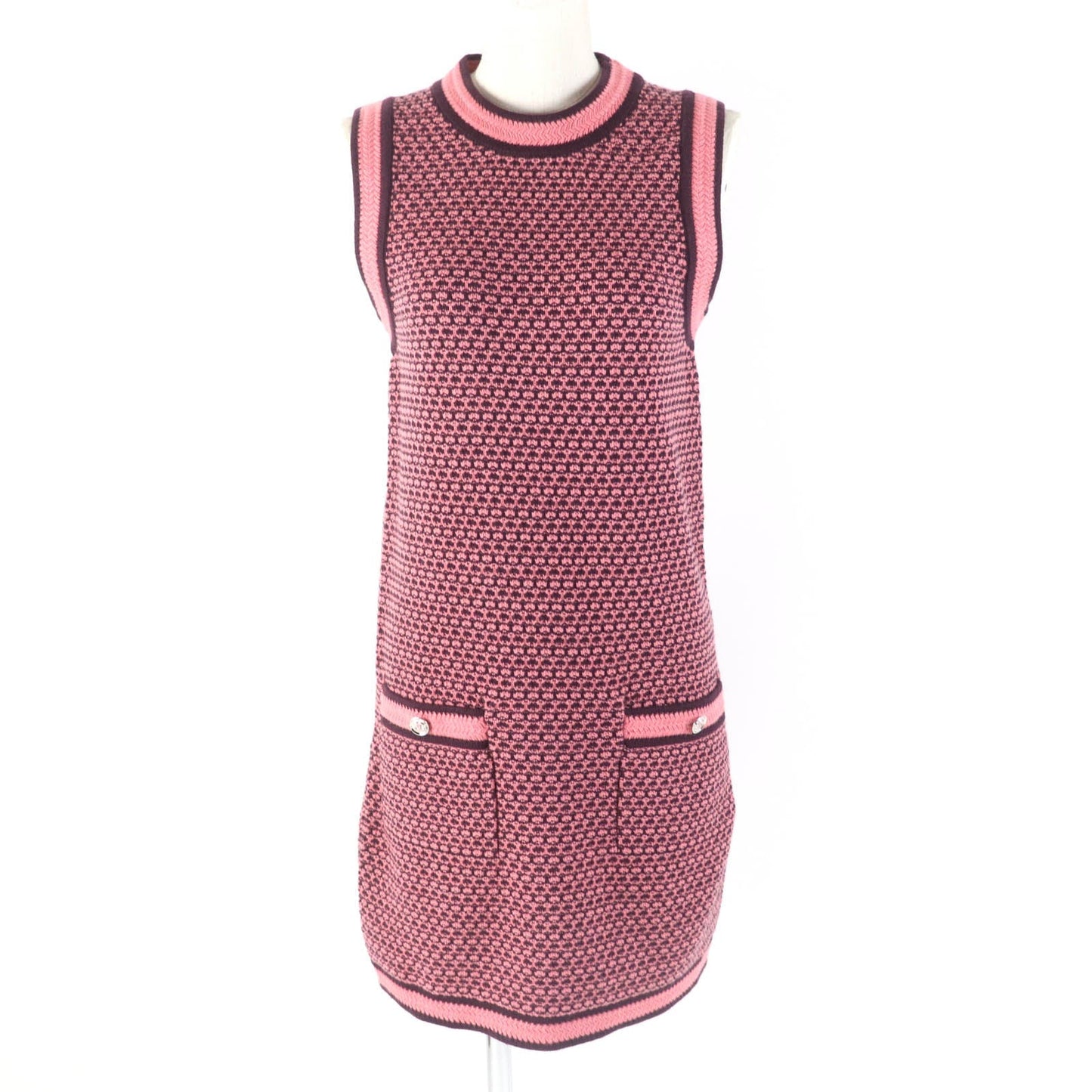 CHANEL one piece P75435K10790 Main: 100% cashmere Pink brown Women 36