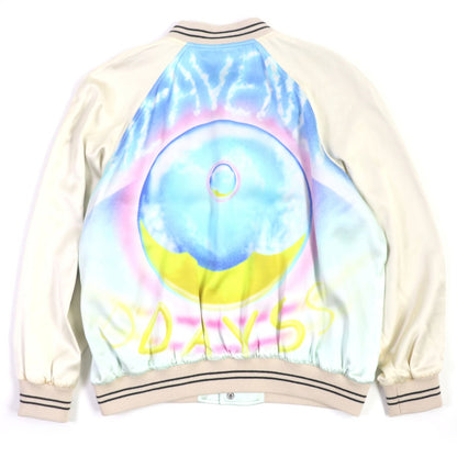 CELINE Stajan 2V28H353Q Outer: 100% rayon, Lining: 100% acetate Ivory Multi Teddy Jacket With Satin Artist Print mens 50