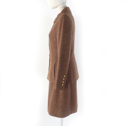 CHANEL setup P08097 96A Outer: 75% wool, Outer: 25% nylon, Lining: 95% silk, Lining: 5% polyurethane Brown type Women 38