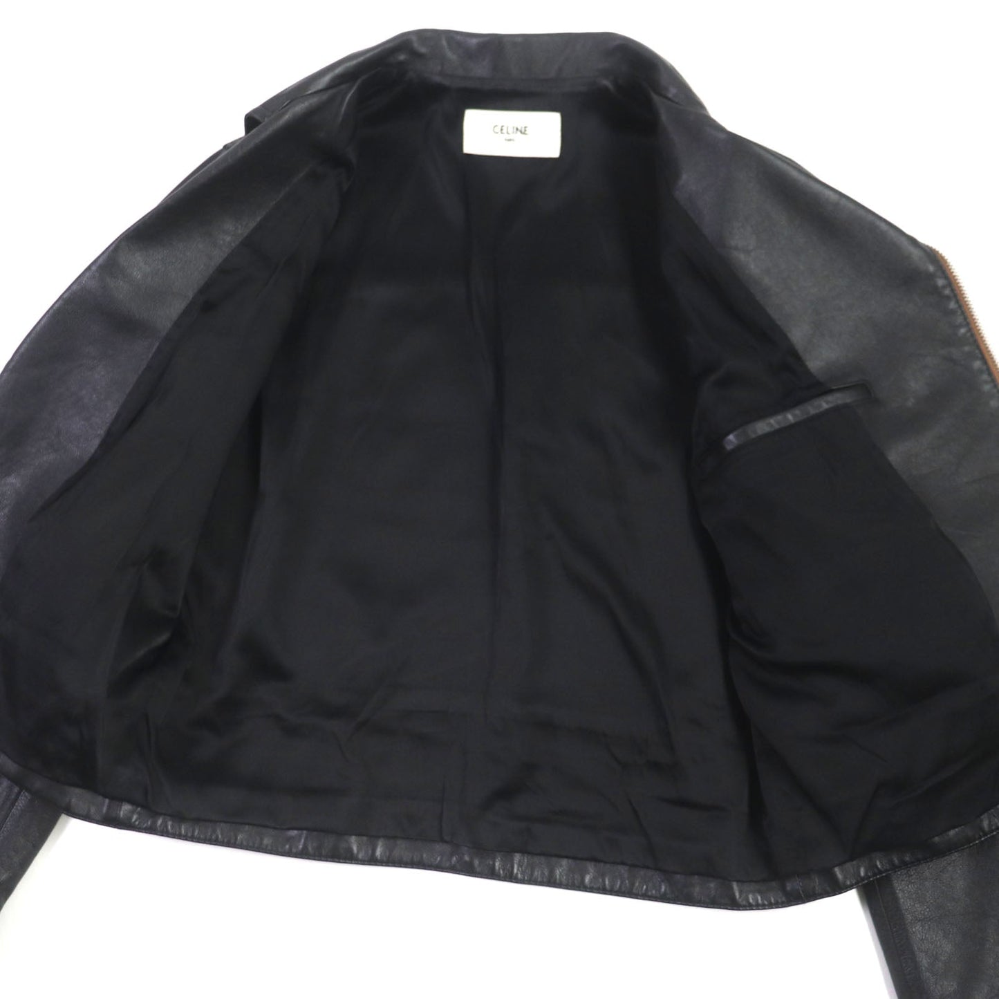 CELINE Riders jacket 2E467297D Lining: 70% cupra, Lining: 30% cotton, Outer: cowhide black mens 48