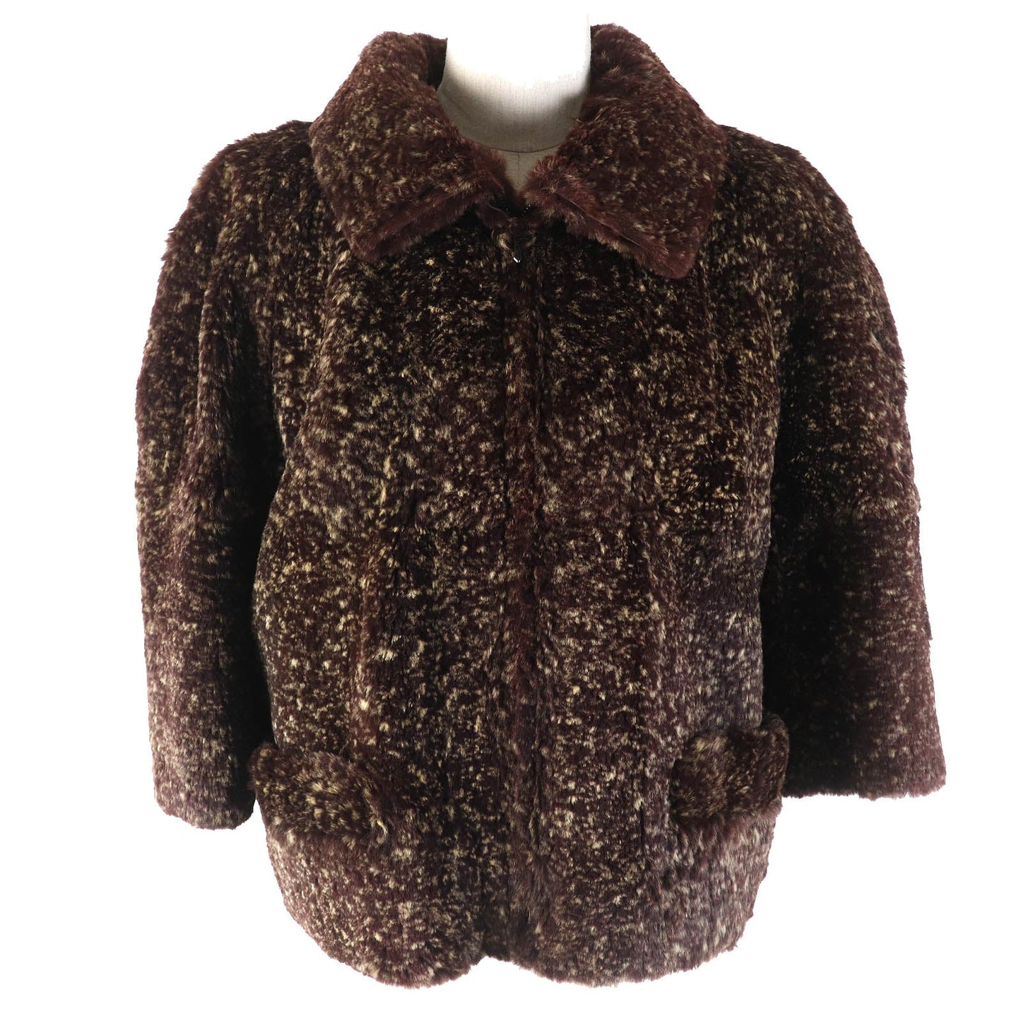 CHANEL Jacket P26806 Outer: 100% Lapin; Lining: 100% Silk Dark brown type Women 44