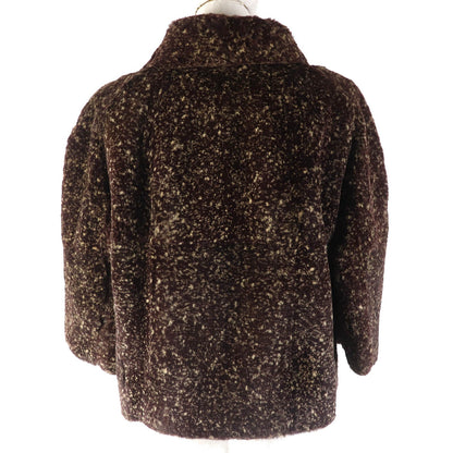 CHANEL Jacket P26806 Outer: 100% Lapin; Lining: 100% Silk Dark brown type Women 44