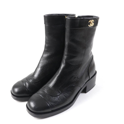 CHANEL short boots G39172 Main: Leather black Women 36 1/2 C