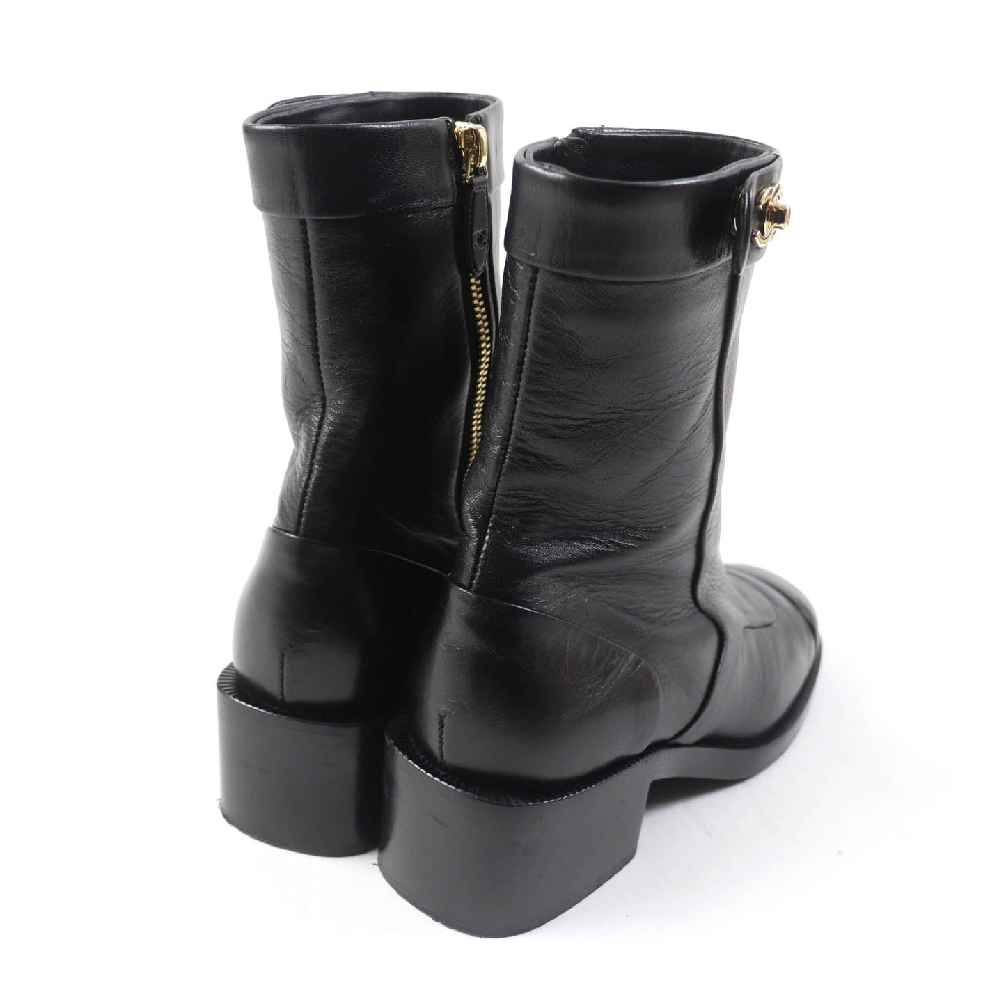 CHANEL short boots G39172 Main: Leather black Women 36 1/2 C