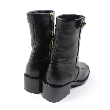 CHANEL short boots G39172 Main: Leather black Women 36 1/2 C