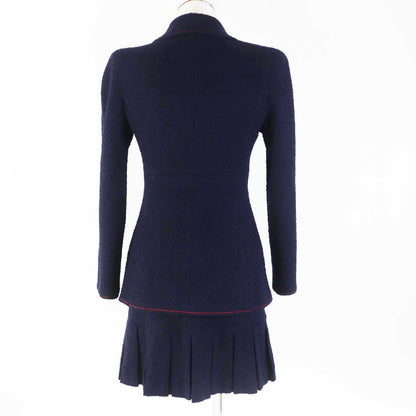 CHANEL setup 97A P09685 Outer: 88% wool, Outer: 12% nylon, Lining: 95% silk, Lining: 5% polyurethane Navy Women 36