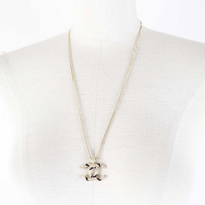 CHANEL Necklace A21C Metal.Faux pearl.Rhinestone Gold black Women