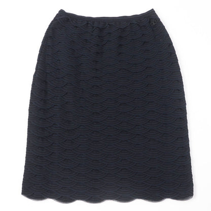 CHANEL Tight Skirt P41318K03035 Main: 43% rayon, 41% cotton, 16% nylon Black navy Women 38