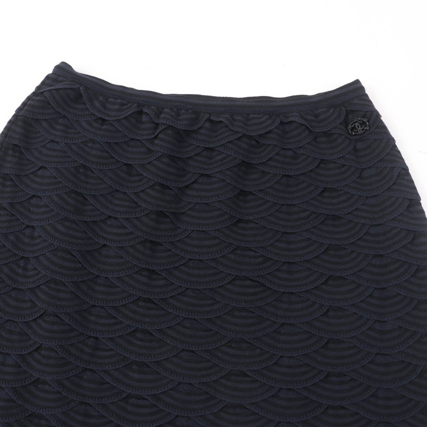 CHANEL Tight Skirt P41318K03035 Main: 43% rayon, 41% cotton, 16% nylon Black navy Women 38