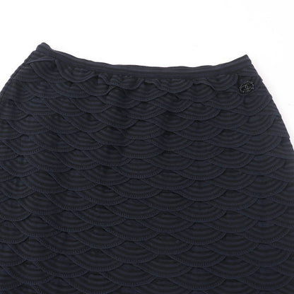 CHANEL Tight Skirt P41318K03035 Main: 43% rayon, 41% cotton, 16% nylon Black navy Women 38