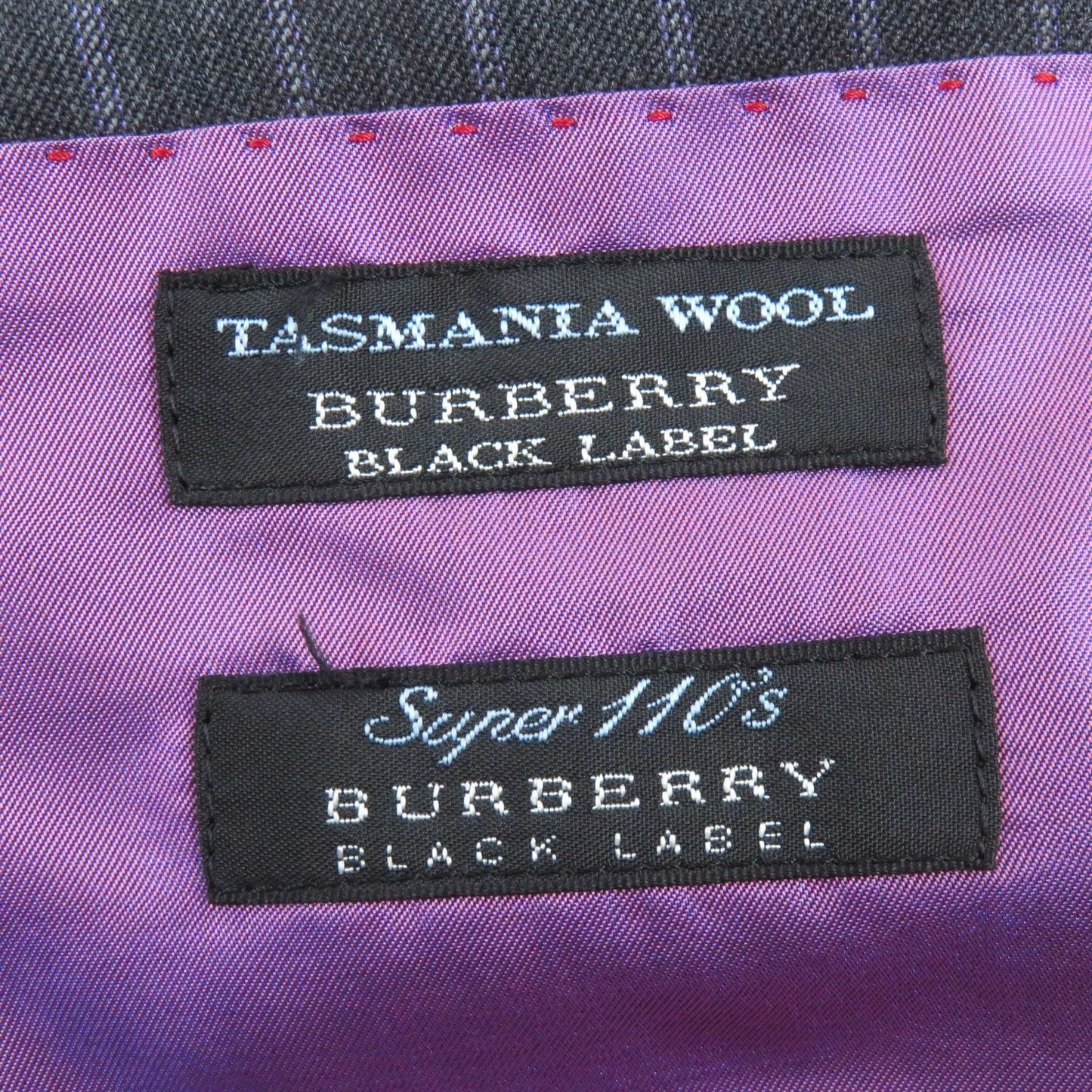 BURBERRY BLACK LABEL suit Outer material: 100% wool, Lining: Cupra, Lining: Polyester, Part: Cupra, (Outer material Super 110S used) Dark Gray Purple mens 165 36R