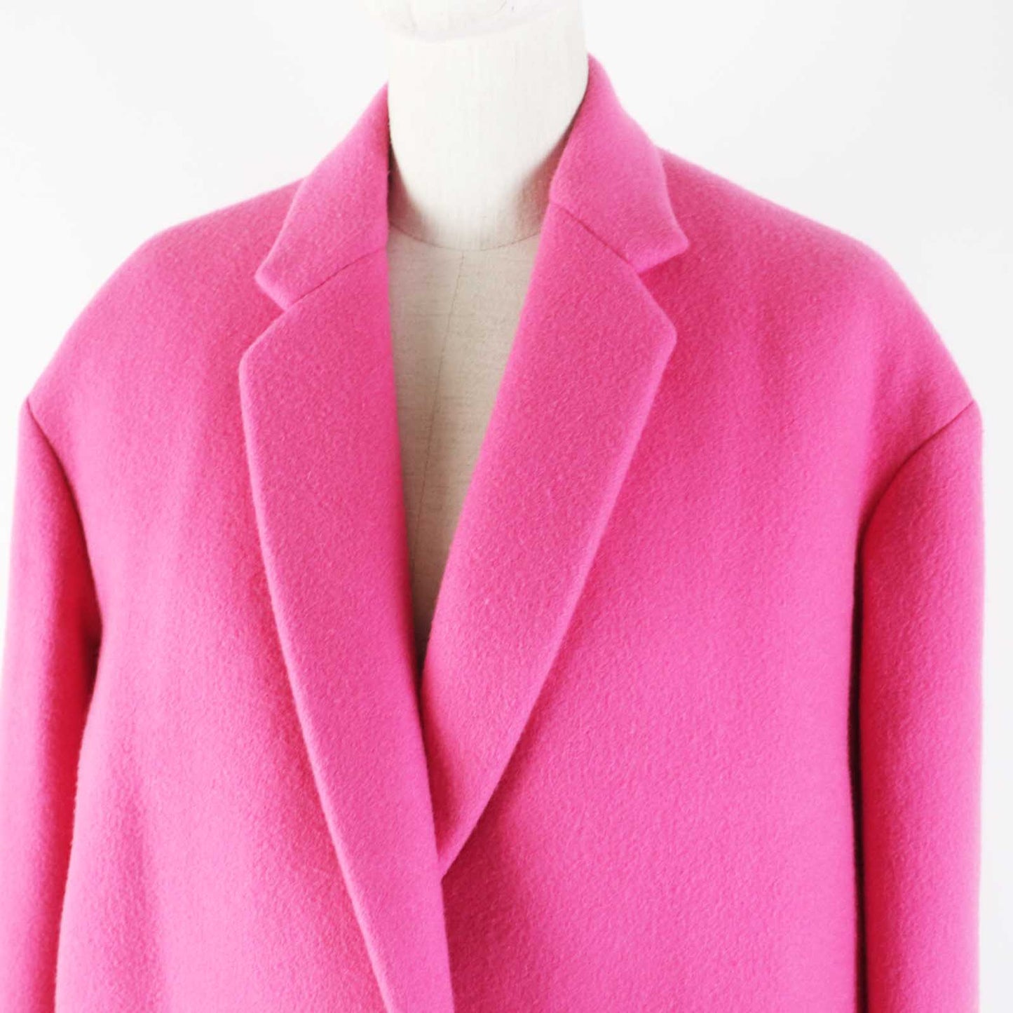 CELINE coat 2 8H13/4903 Outer: 100% cashmere, Lining: 100% silk pink Egg Crombie Coat Women 34