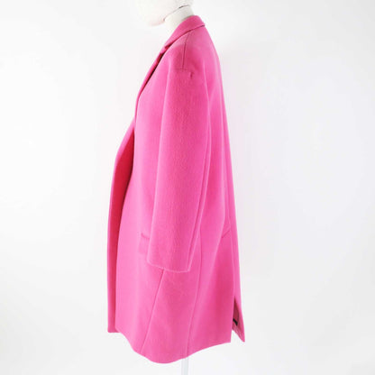 CELINE coat 2 8H13/4903 Outer: 100% cashmere, Lining: 100% silk pink Egg Crombie Coat Women 34
