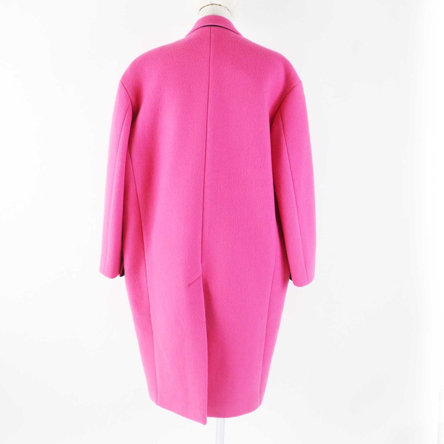 CELINE coat 2 8H13/4903 Outer: 100% cashmere, Lining: 100% silk pink Egg Crombie Coat Women 34