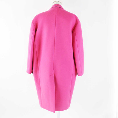 CELINE coat 2 8H13/4903 Outer: 100% cashmere, Lining: 100% silk pink Egg Crombie Coat Women 34