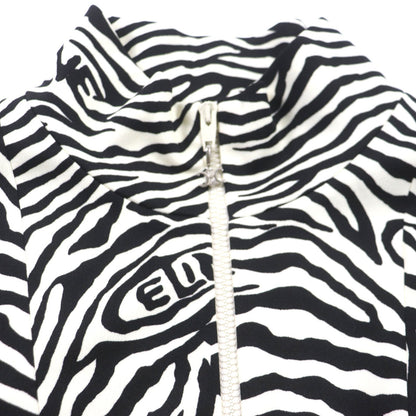 CELINE Track jacket 2Y880426S Outer: 100% polyester, Lining: 100% rayon, Filling: 100% polyester Black White mens L