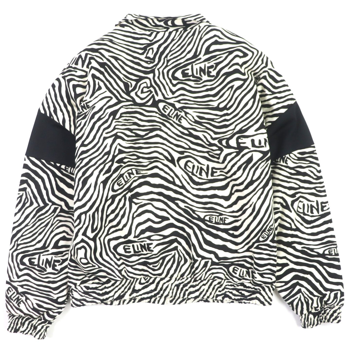 CELINE Track jacket 2Y880426S Outer: 100% polyester, Lining: 100% rayon, Filling: 100% polyester Black White mens L
