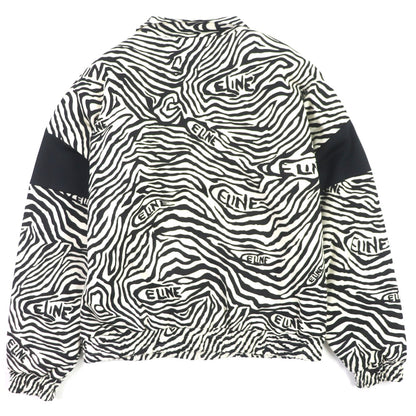 CELINE Track jacket 2Y880426S Outer: 100% polyester, Lining: 100% rayon, Filling: 100% polyester Black White mens L