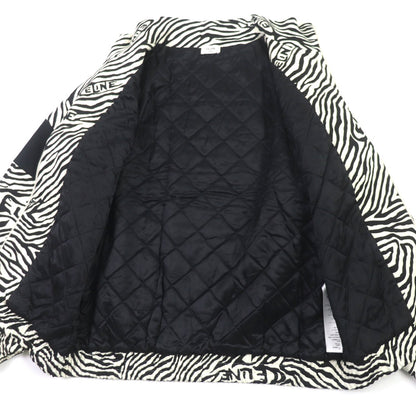 CELINE Track jacket 2Y880426S Outer: 100% polyester, Lining: 100% rayon, Filling: 100% polyester Black White mens L