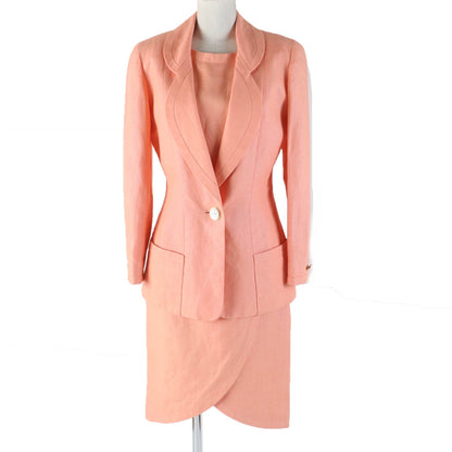 CHANEL ensemble Main: 100% linen, lining: 100% silk Orange Women 36