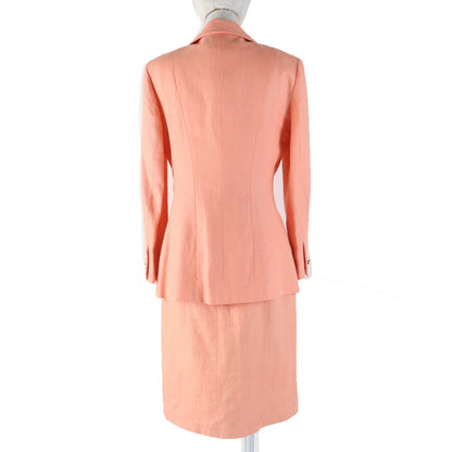CHANEL ensemble Main: 100% linen, lining: 100% silk Orange Women 36