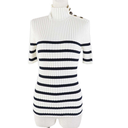 Christian Dior Short sleeve knit 114S48AM725 Main: 100% cotton White black Women 38
