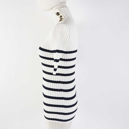 Christian Dior Short sleeve knit 114S48AM725 Main: 100% cotton White black Women 38