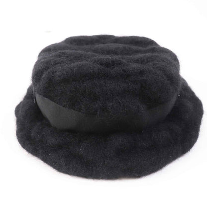 CHANEL hat Outer material: 47% mohair, Outer material: 22% rayon, Outer material: 22% nylon, Outer material: 9% polyurethane, Lining: 100% cotton black Women M