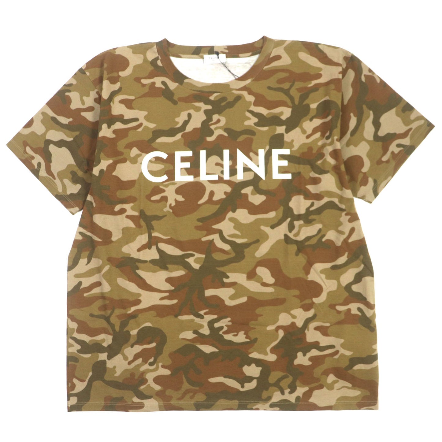 CELINE Short sleeve T-shirt 2X681246Q Main: 100% cotton Brown Loose Logo T-shirt mens XL