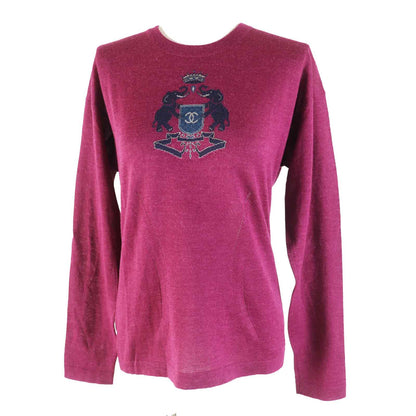 CHANEL knit 12A P44155 Main: 100% alpaca Dark pink Women 36