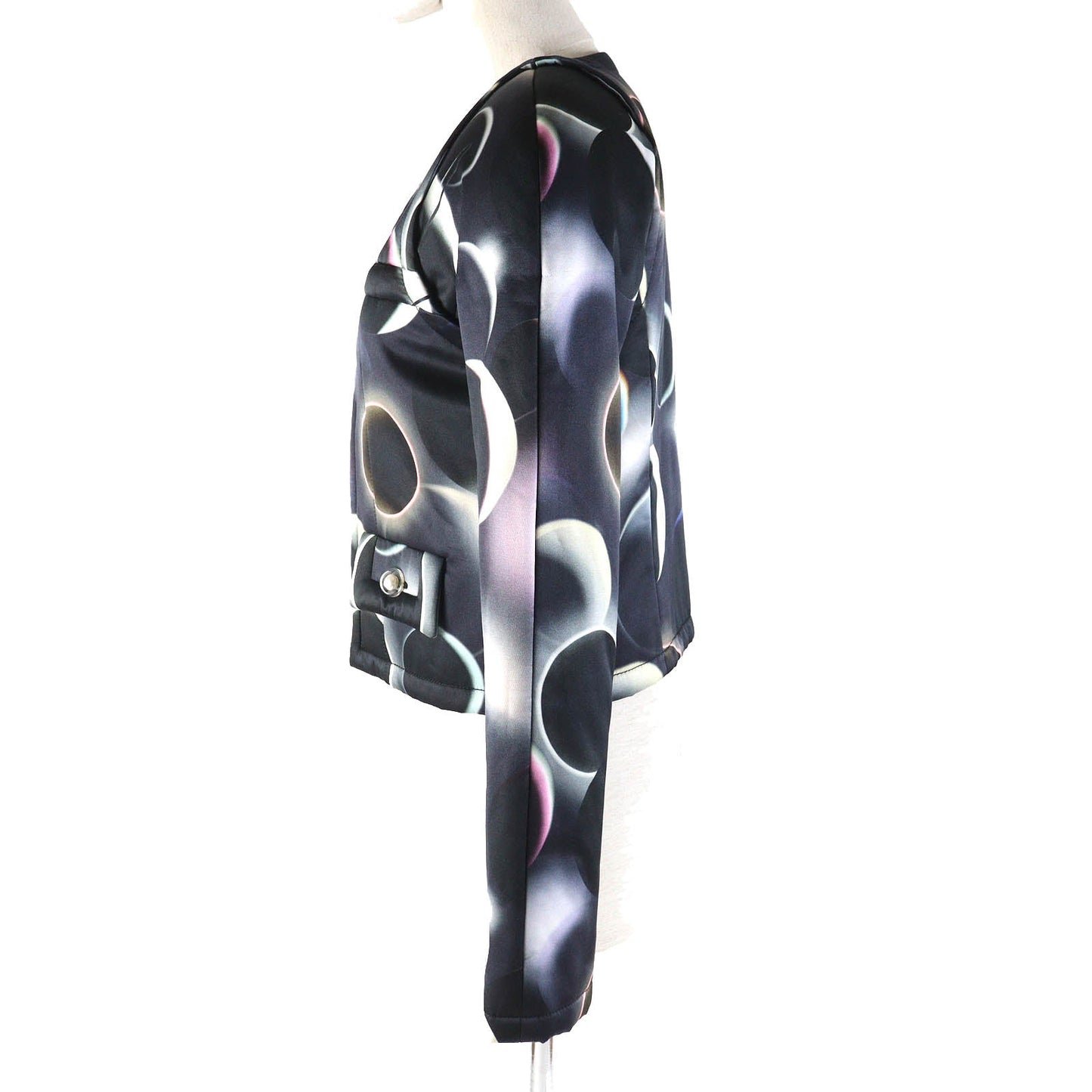 CHANEL No color jacket P57584 Outer: 68% rayon, Outer: 32% silk, Lining: 100% silk, Filling: 100% polyester Black multicolor Women 34