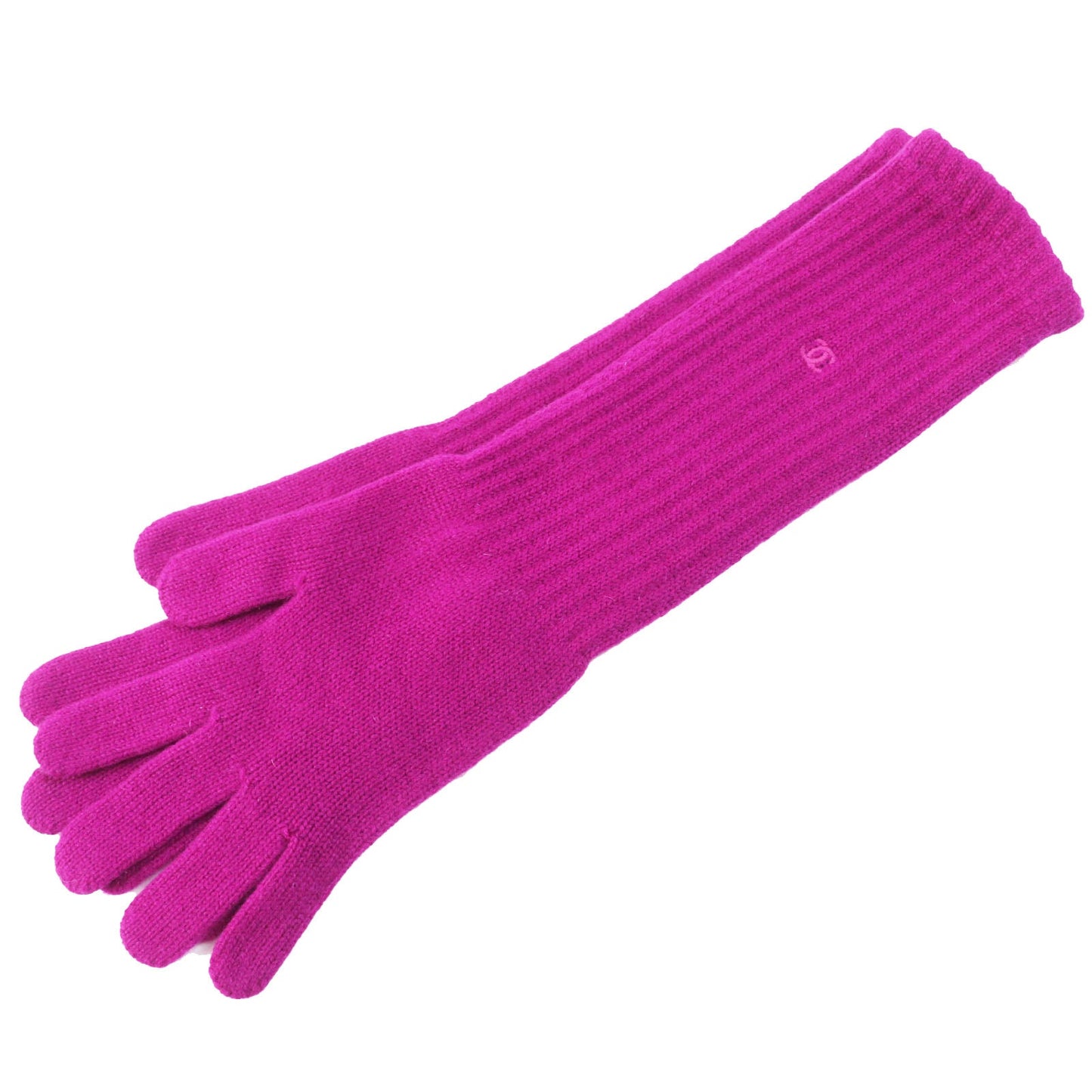 CHANEL gloves Main: 100% cashmere purple Women