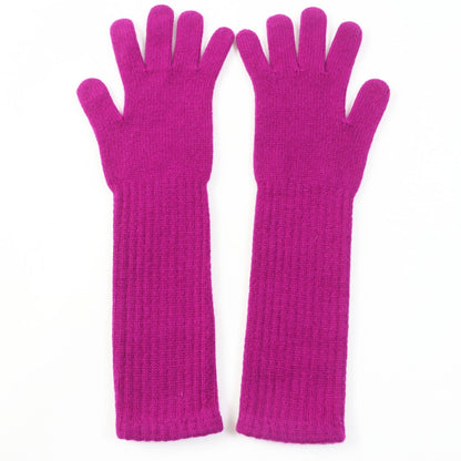CHANEL gloves Main: 100% cashmere purple Women