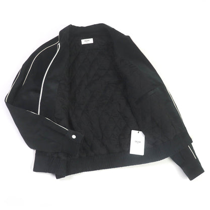 CELINE leather jacket 2Q773580W Outer: 100% cotton, Lining: 100% cupra, Filling: 100% polyester, Part: sheep leather black mens XS