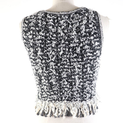 CHANEL knit P58876K07720 Main: 67% cotton, Main: 15% polyamide, Main: 9% silk, Main: 9% viscose Black type Women 34