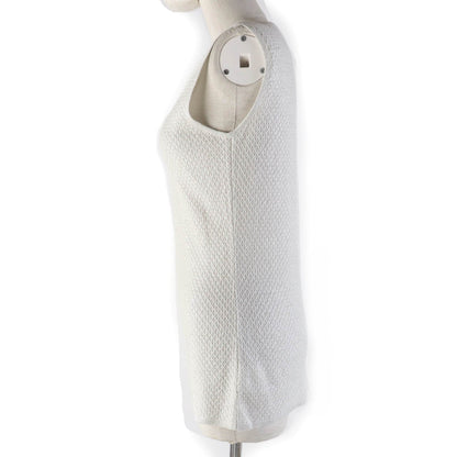 CHANEL knit 09P P35700K02085 Main: 70% cotton, Main: 30% linen Light gray Women 38