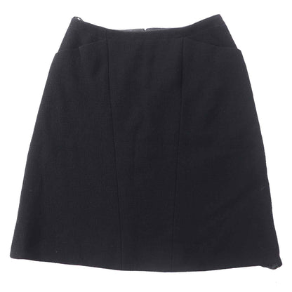 CHANEL skirt 97A P09690 Outer: 100% wool, Lining: 95% silk, Lining: 5% polyurethane black Women 36