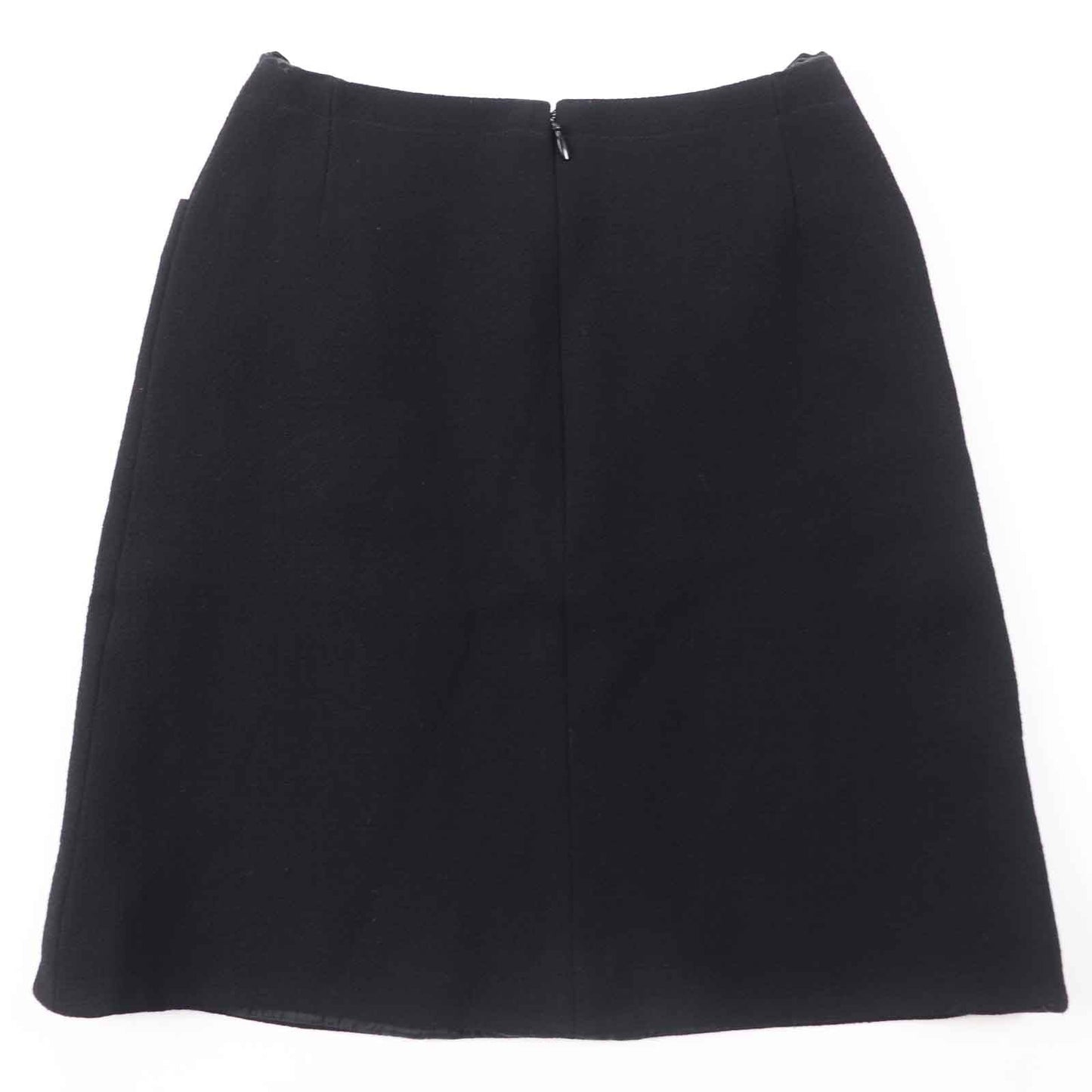 CHANEL skirt 97A P09690 Outer: 100% wool, Lining: 95% silk, Lining: 5% polyurethane black Women 36