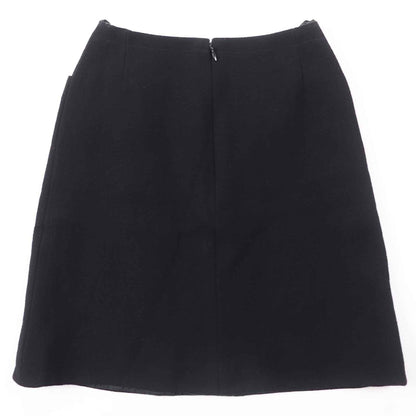 CHANEL skirt 97A P09690 Outer: 100% wool, Lining: 95% silk, Lining: 5% polyurethane black Women 36
