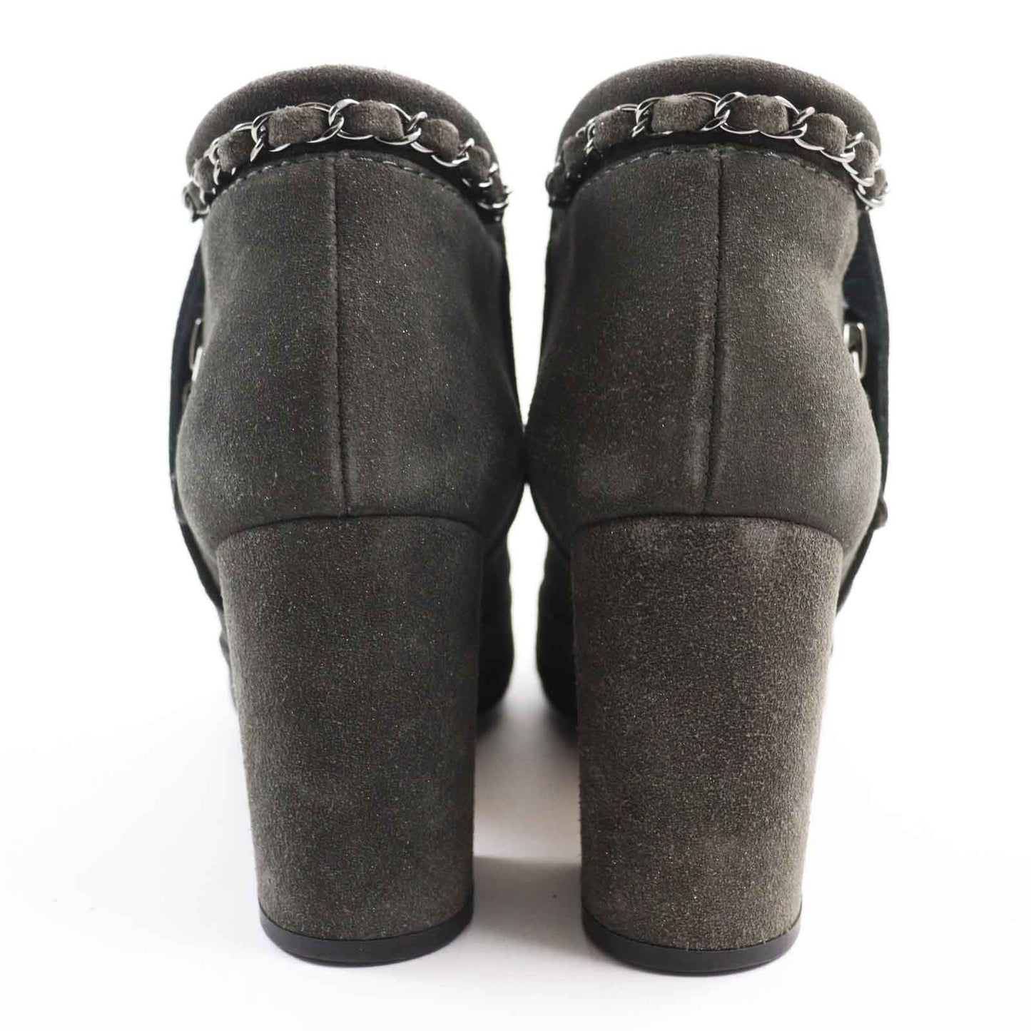 CHANEL short boots G29932 Main: Suede leather Charcoal Grey Glitter Women 37 1/2 C