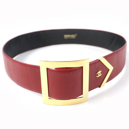 CHANEL belt Main: Leather Red Women