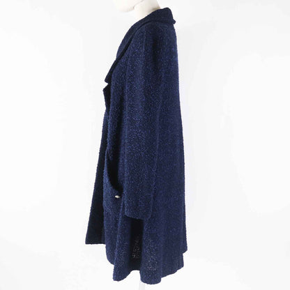 CHANEL coat P53864 Outer material: 35% nylon, Outer material: 34% polyester, Outer material: 31% cotton, Lining: 100% silk Blue navy Women 36