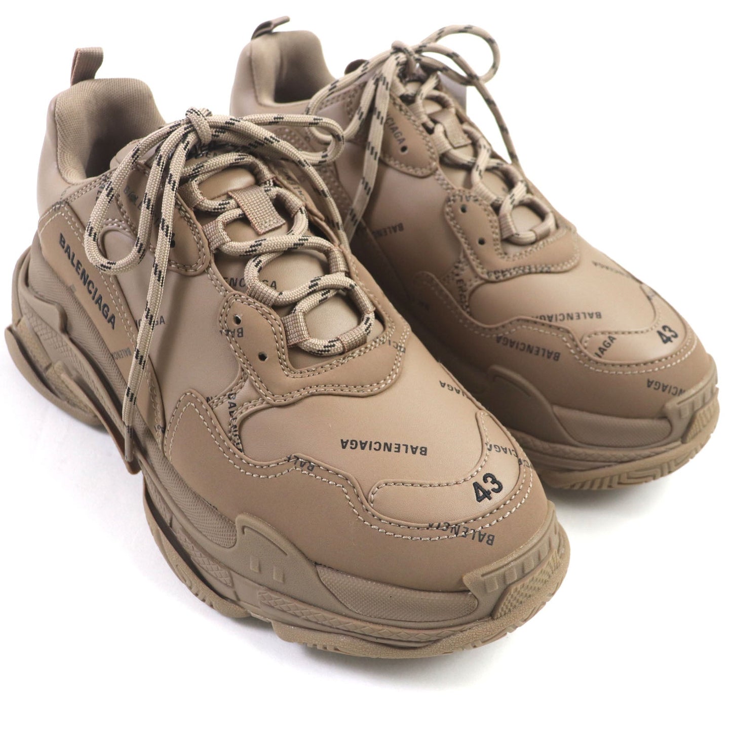 BALENCIAGA sneakers 536737 Main: Leather Brown TRIPLE S Triple S mens 43