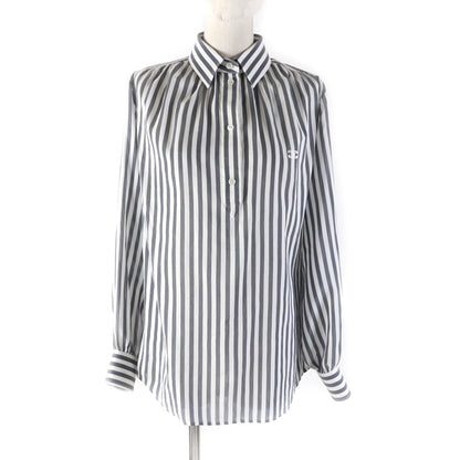 CELINE Long sleeve shirt 2C703637P Main: 73% cotton, Main: 27% silk Gray white Women 34