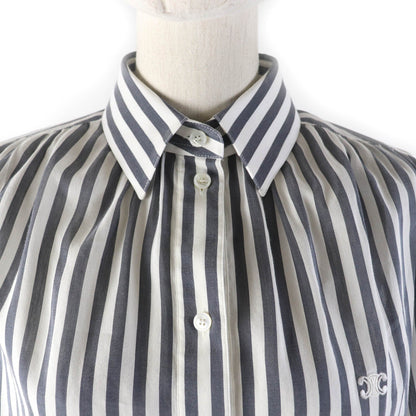 CELINE Long sleeve shirt 2C703637P Main: 73% cotton, Main: 27% silk Gray white Women 34
