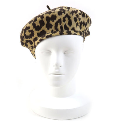 Christian Dior beret 14LEO910I134 Outer: 46% polyester, Outer: 46% cotton, Outer: 8% polyurethane, Lining: 100% cotton, Part: 46% cotton Beige dark brown Women 57