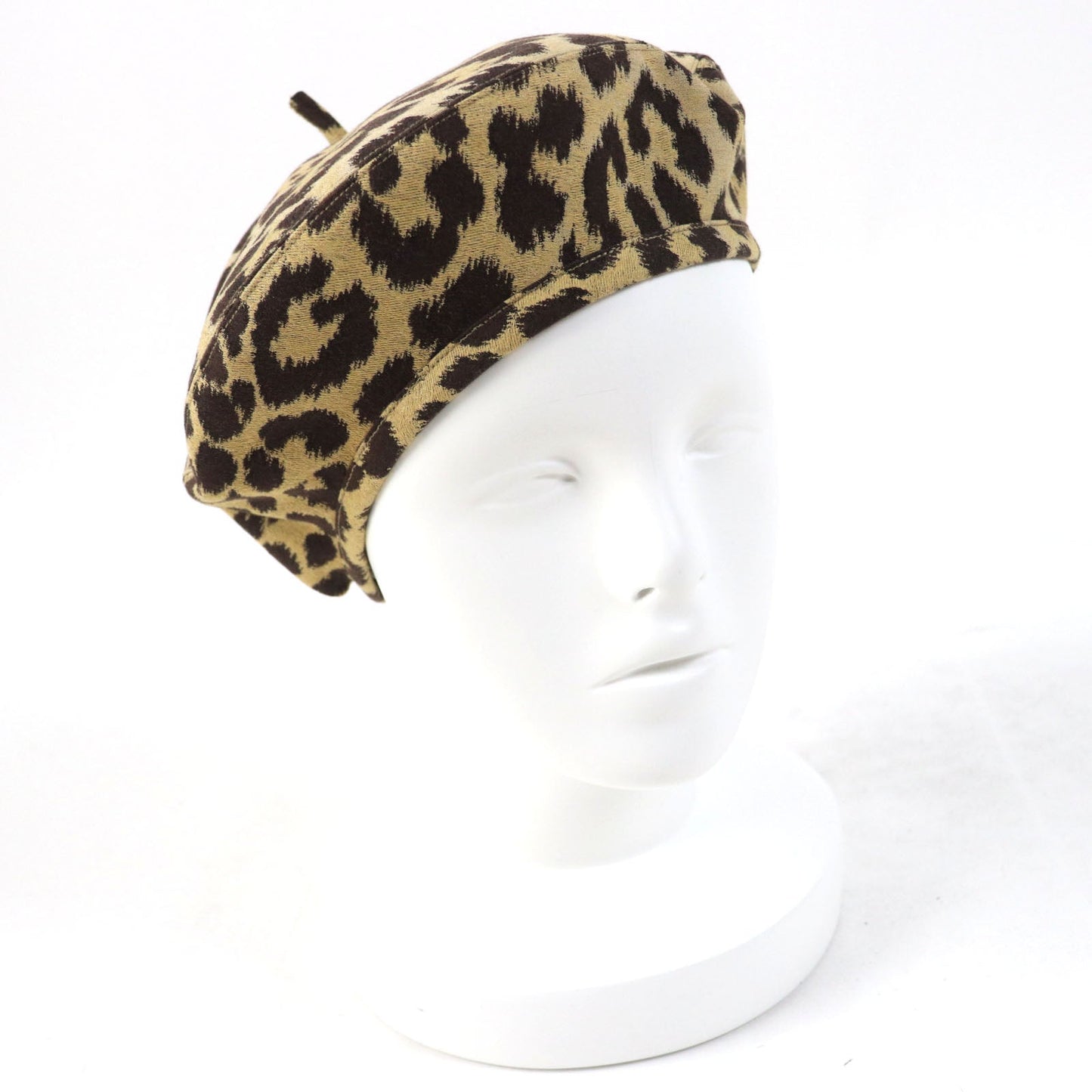 Christian Dior beret 14LEO910I134 Outer: 46% polyester, Outer: 46% cotton, Outer: 8% polyurethane, Lining: 100% cotton, Part: 46% cotton Beige dark brown Women 57
